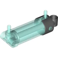 Pneumatic Cylinder with 2 Inlets and Rounded End Medium (48mm) / Trans-Light Blue