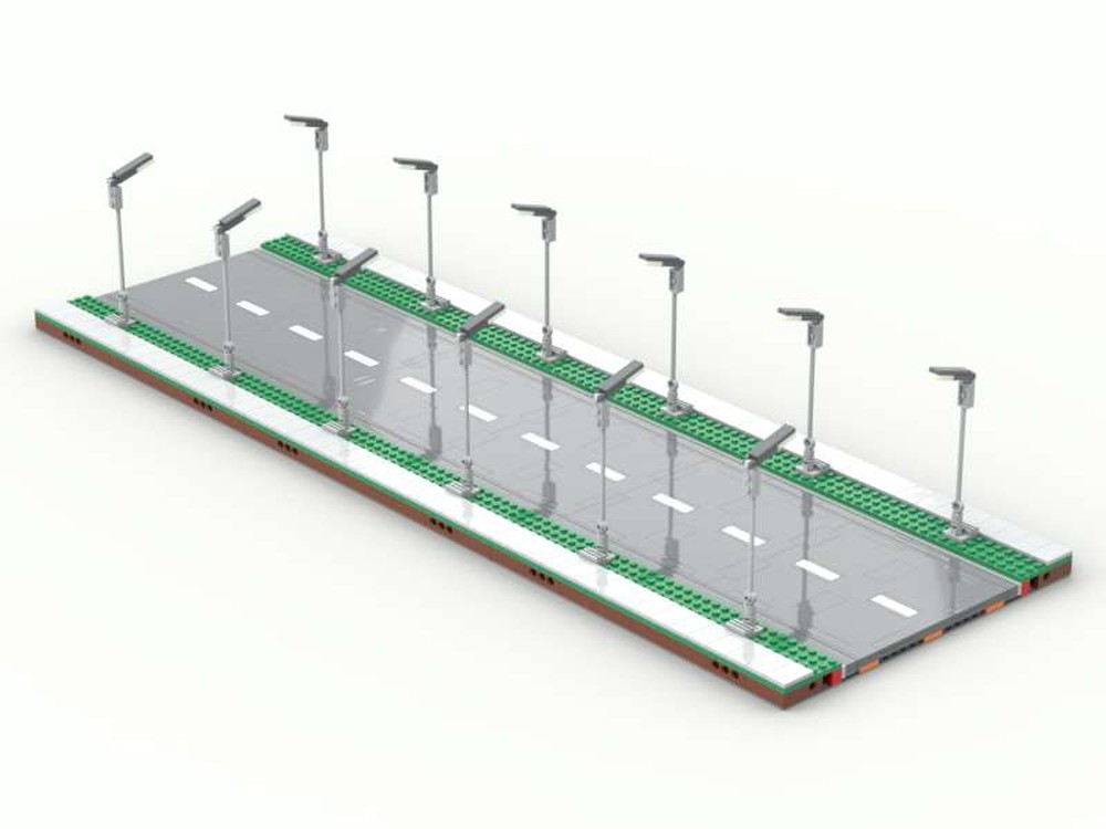 Lego LM MILS city road plate system - Striaght