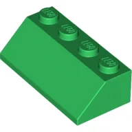 Brick Sloped 45° 2 x 4 / Green