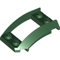 Wheel Arch, Curved Wedge 4 x 3 with 2 x 2 Opening and 4 Studs / Dark Green