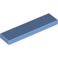 Tile 1 x 4 with Groove / Medium Blue