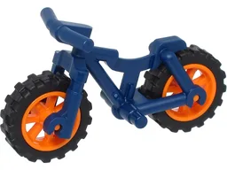 Bicycle Heavy Mountain Bike with Handlebars with Orange Wheels and Black Tires (36934 / 50862 / 50861)