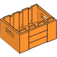 Box / Crate with Handholds 3 x 4 x 1 2/3 / Orange