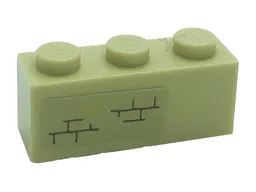 Brick 1 x 3 with Bricks Pattern Model Left Side (Sticker) - Set 71043