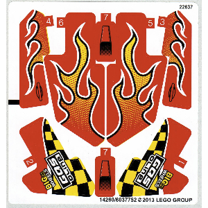 Lego Sticker Sheet for Set 42005-1 / [No Color/Any Color]