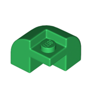 Lego Brick Round, Curved 2 x 2 x 1 1/3, Corner / Green
