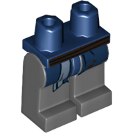 Lego Hips and Dark Bluish Gray Legs with Sash and Dark Blue Robe Print / Dark Blue