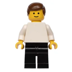 Man, White Torso, Black Legs, Brown Hair