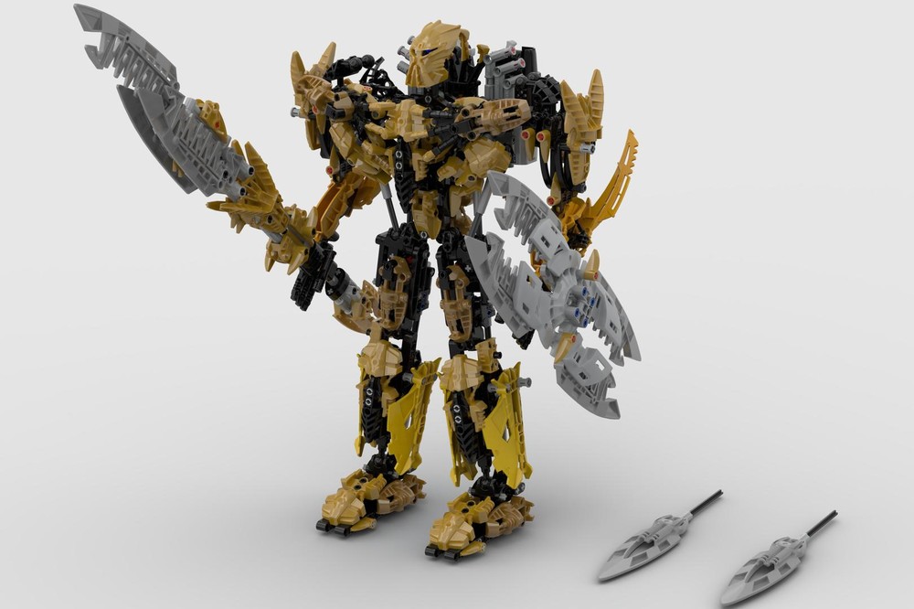 Lego Optimus Prime bayformers x Toa Mata Nui (Epic/Gold Optimus skin)