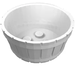 Barrel Half Large / White