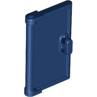 Lego Door for Window Frame 1 x 4 x 3, Semicircular Handle Holes on Back / Dark Blue