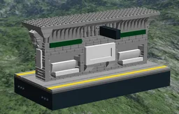 Metro Platform w. Sittingarea