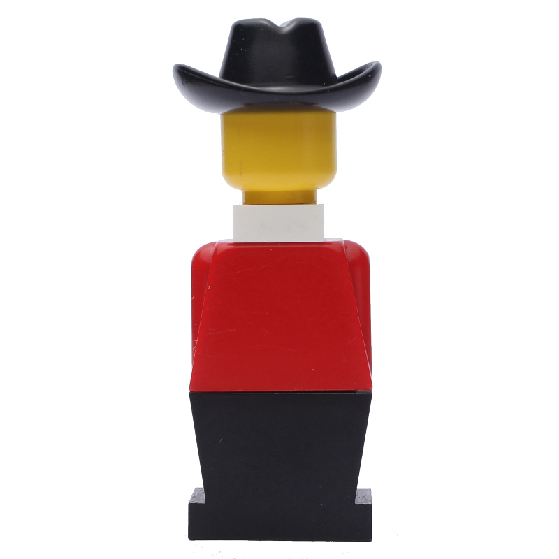 Lego LEGOLAND Red Torso, Black Legs, Black Cowboy Hat, White Scarf