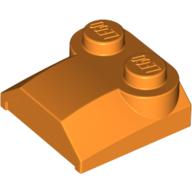 Lego Brick Curved 2 x 2 x 2/3 Two Studs and Lip End / Orange