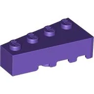 Brick Wedged, Angled 4 x 2 Left / Dark Purple