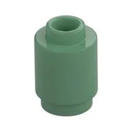 Brick Round 1 x 1 Open Stud / Sand Green