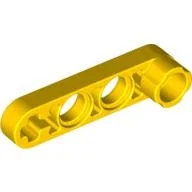 Technic Beam 1 x 4 Thin with Stud Connector / Yellow