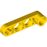 Lego Technic Beam 1 x 4 Thin with Stud Connector / Yellow