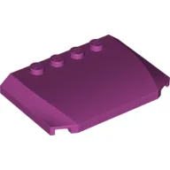 Brick Wedged, Curved Triple 4 x 6 x 2/3 with 4 Studs / Magenta