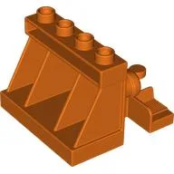 Duplo Train Track, End of the Line Rail Stop / Reddish Orange