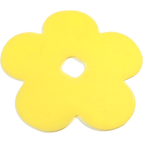 Lego Clikits Icon Accent, Flower 5 3/4 x 5 3/4, 5 Petals / Trans-Yellow