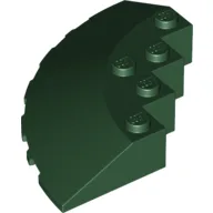 Brick Round Corner 6 x 6 with 33° Slope and Facet Cutout / Dark Green