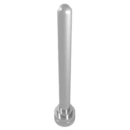 Antenna 1 x 4 with Rounded Top / Chrome Silver