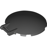 Lego Dish 6 x 6 Inverted - No Studs with Handle / Black