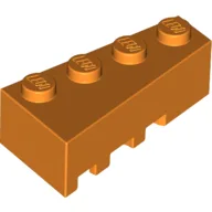 Brick Wedged, Angled 4 x 2 Right / Orange