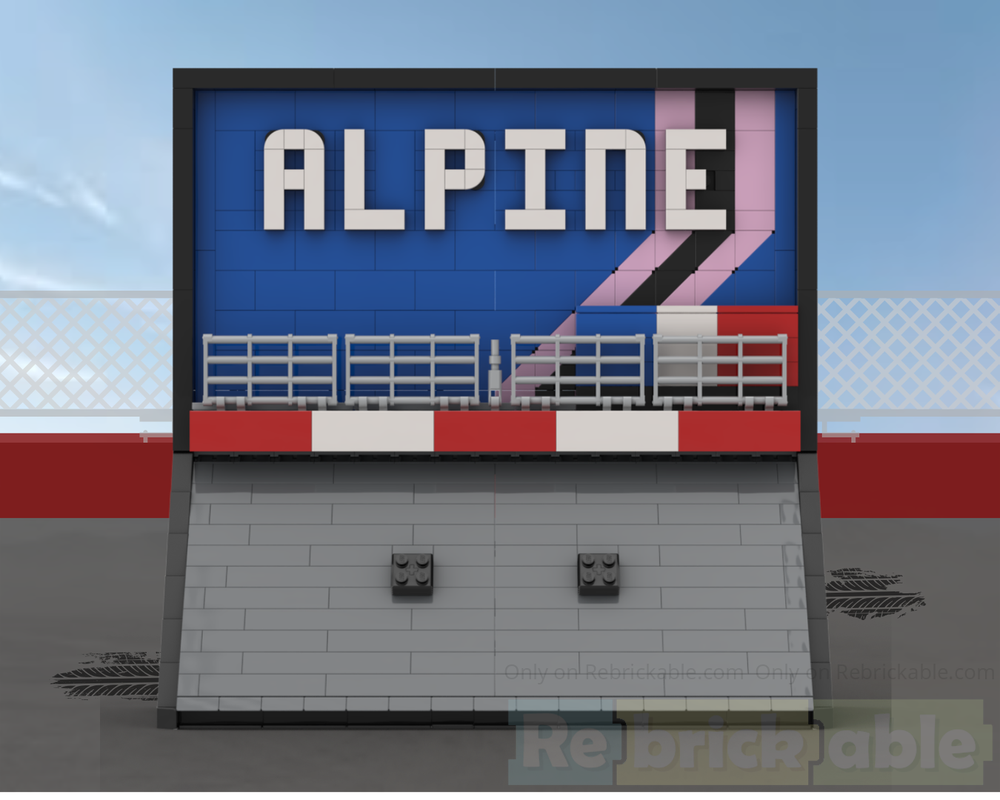 Lego F1 Team Wall Display (Alpine)