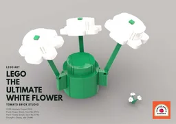 LEGO The Ultimate White Flower Upscaled