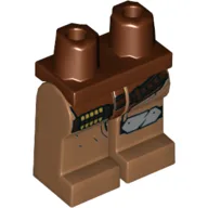 Hips and Medium Nougat Legs with Reddish Brown Ammo Belt, Grey Knee Pad / Reddish Brown