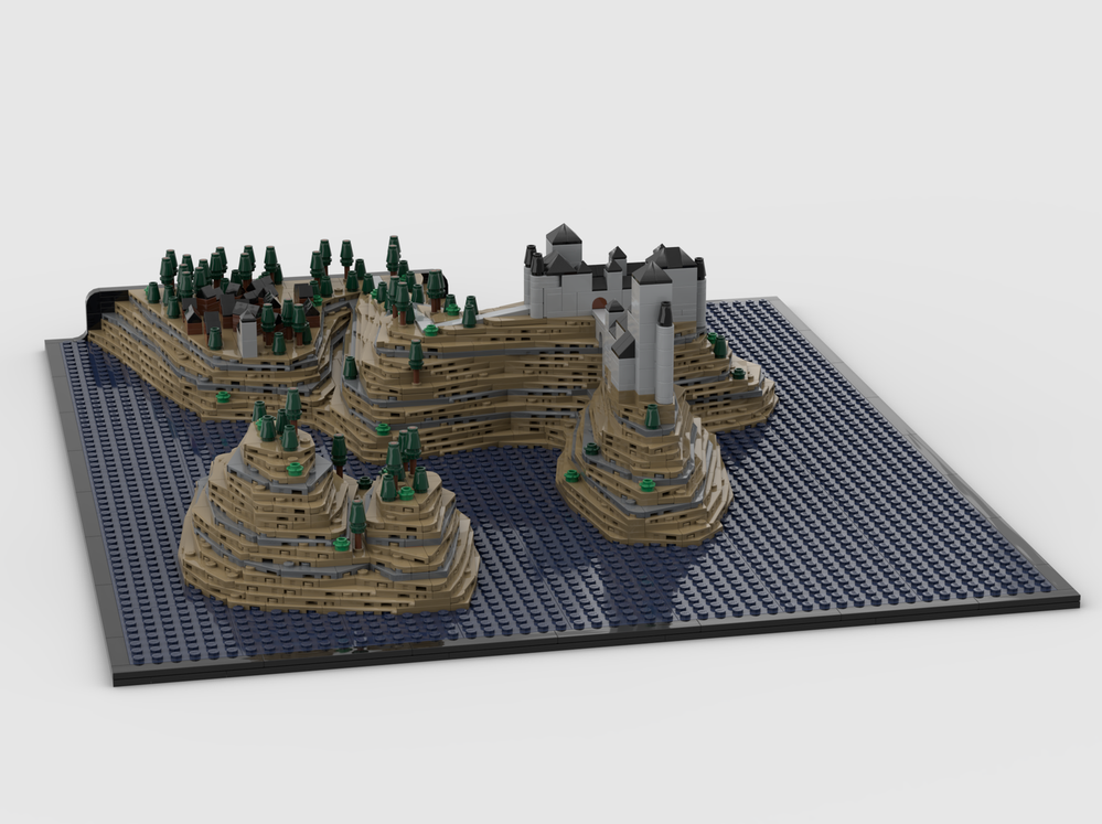 Lego Castle on the Cliffs (microscale)