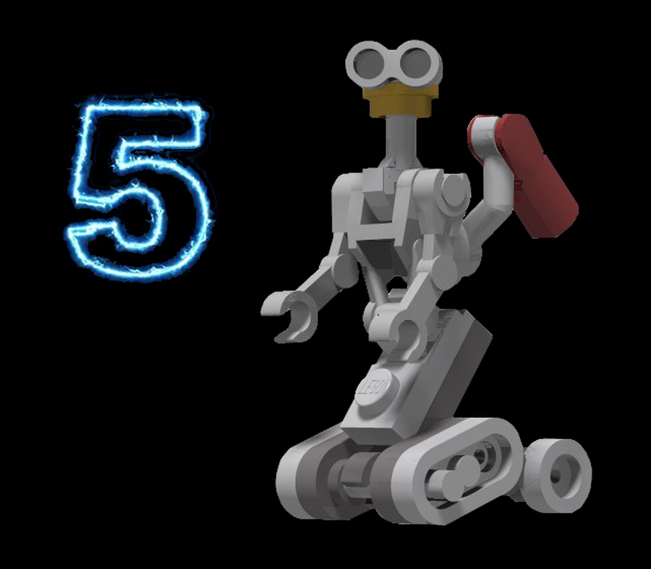 Lego Johnny 5 from 'Short Circuit' (minifig scale)