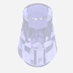Cone 1 x 1 [No Top Groove] / Trans-Purple