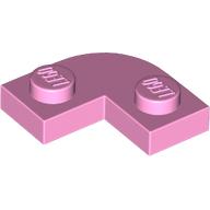 Lego Plate Round Corner 2 x 2 with 1 x 1 Cutout / Bright Pink
