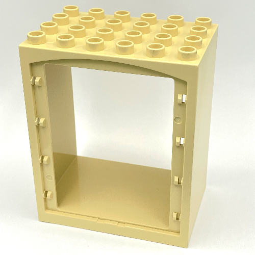 Lego Duplo Door Frame / Entryway with Double Doorway and 4 x 6 Studs on Top / Tan