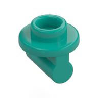 Lego Plate Special Round 1 x 1 with Hollow Stud and Bar on Underside - Long Space / Dark Turquoise