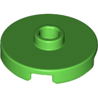 Lego Plate Special Round 2 x 2 with Center Stud (Jumper Plate) / Bright Green