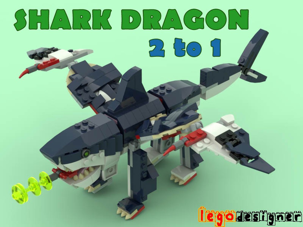 Lego 31088 2 to 1 Shark Dragon