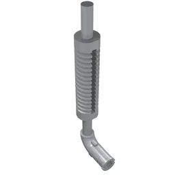 Exhaust Pipe with Technic Pin - Flat End, Rounded Hole / Light Bluish Gray