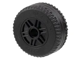 Wheel 18mm D. x 14mm with Pin Hole, Fake Bolts and Shallow Spokes with Black Tire 30.4 x 14 Solid (55981 / 58090)