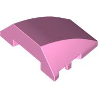 Lego Brick Wedged, Curved 4 x 3 No Studs [Plain] / Bright Pink