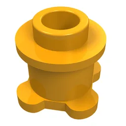 Belville / Scala, Brick Round 1 x 1 x 2/3 Round / Medium Orange