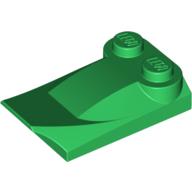 Lego Brick Wedged, Curved 2 x 3 x 2/3 Two Studs, Wing End / Green