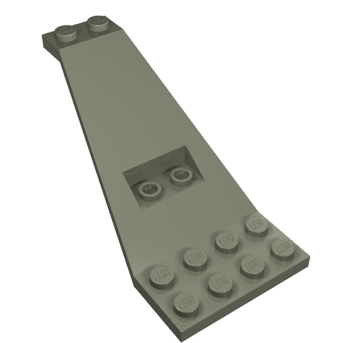 Lego Wing Plate Bi-level 8 x 4 and 2 x 3 1/3 Up / Dark Gray