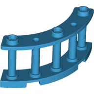 Fence Spindled 4 x 4 x 2 Quarter Round with 3 Studs / Dark Azure