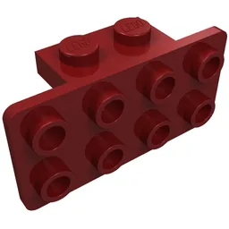 Bracket 1 x 2 - 2 x 4 / Dark Red