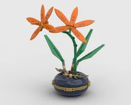 Orange bird orchid
