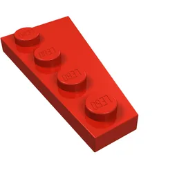 Wedge Plate 4 x 2 Left / Red